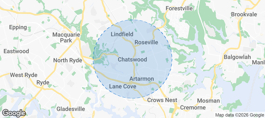 Chatswood Airbnb map